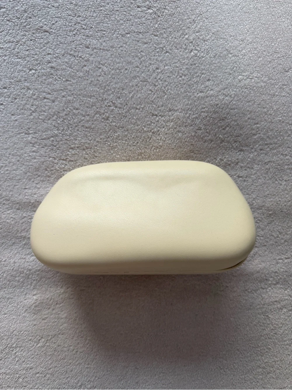 Zara Cream Mini Clutch Gold Metal Handle Crossbody Evening Bag